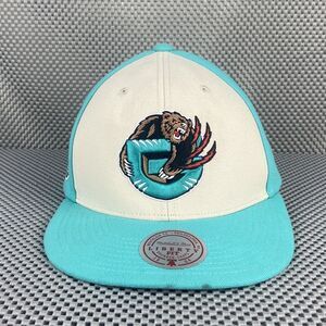 Vancouver Grizzlies NBA Hat Cream Turquoise Adjustable Snapback Mitchell & Ness